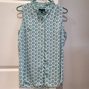Light Blue Banana Republic Sleeveless Top